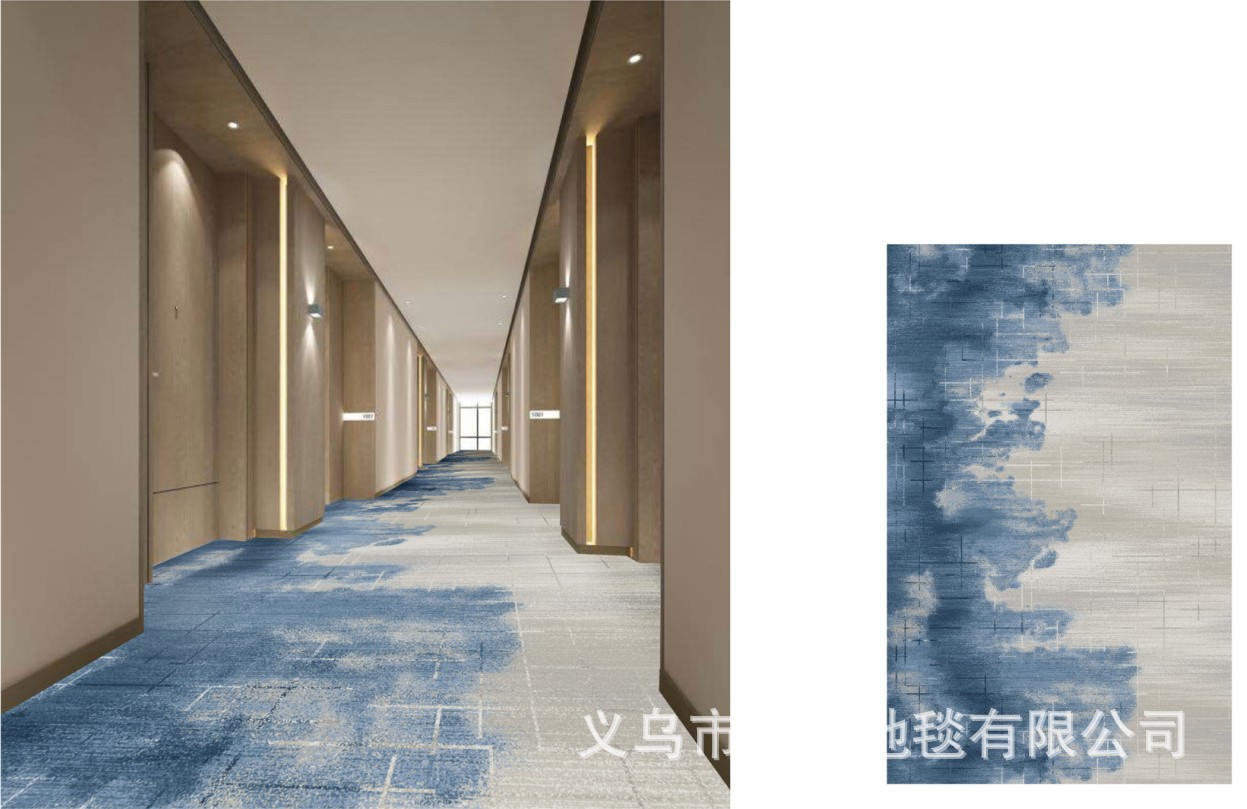 酒店宾馆走廊过道地毯 防火地毯 阻燃B1级高清印花满铺地毯-阿里巴巴