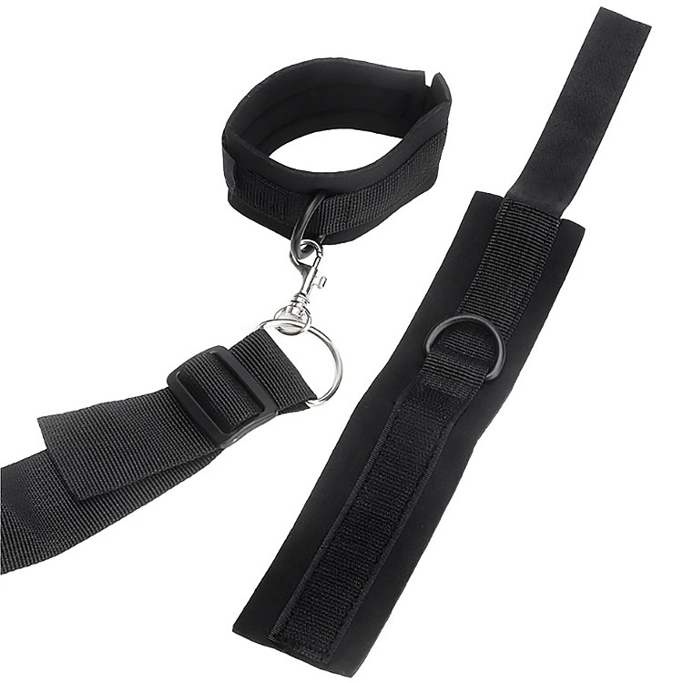 Cross -border dedicated to restraining strap leather cervical clicks backhand plug bundle handcuffs and fun restraint set sextoy