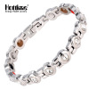 Fashionable zirconium, white crystal stainless steel, crystal bracelet, Korean style, simple and elegant design, wholesale