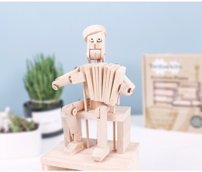 Timberkits英国手工动手类成人拼搭玩具成型后可以手摇摆动手风琴