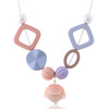 Candy -colored acrylic necklace Female geometric pendant necklasses cross -border new product accessories cross -border one