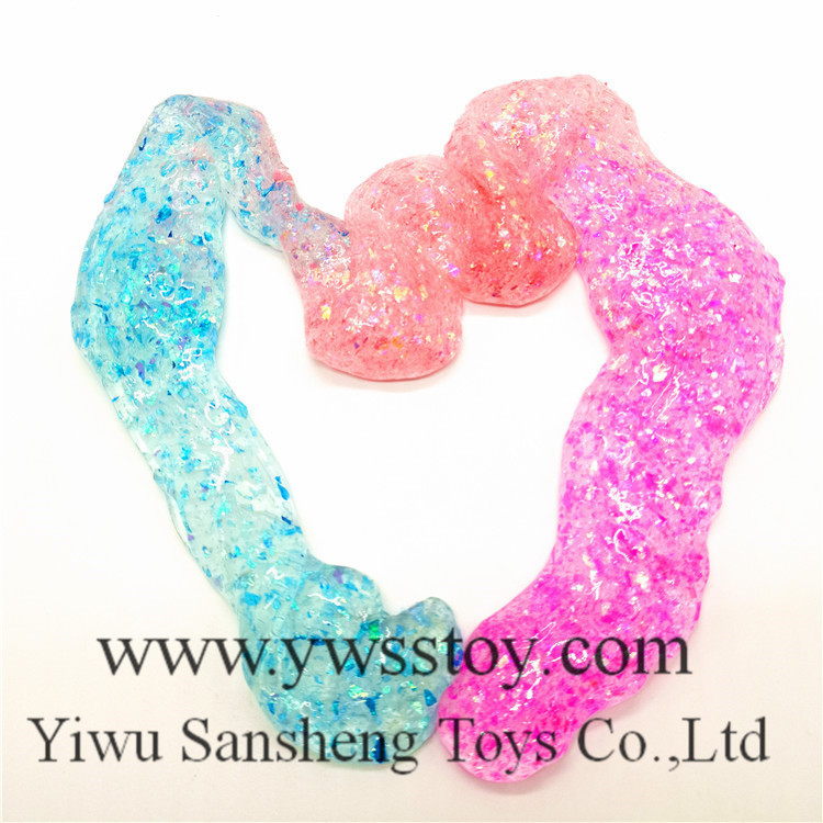 三色长条金箔水晶泥