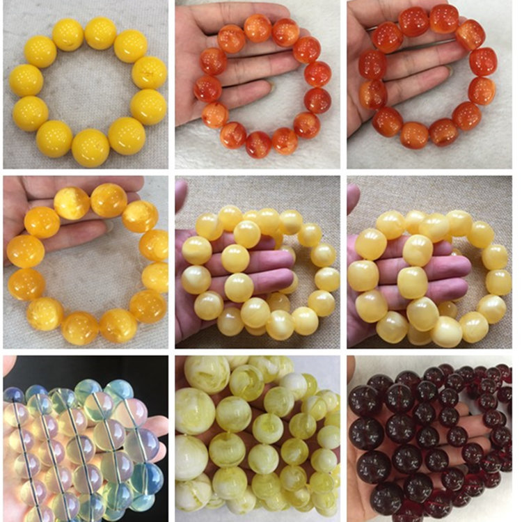 amber bracelet walnut wax agate