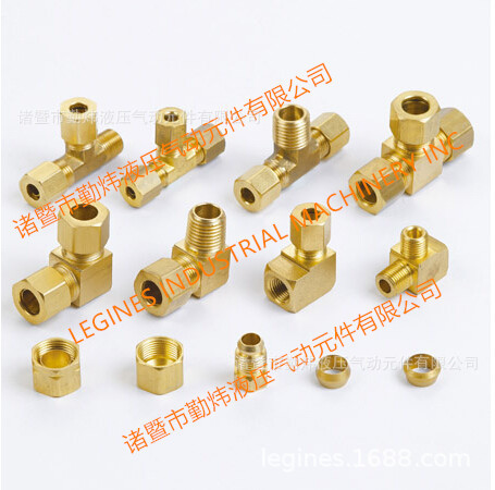 批发美标铜接头 卡套直接头,parker铜接头,Compressiom fittings