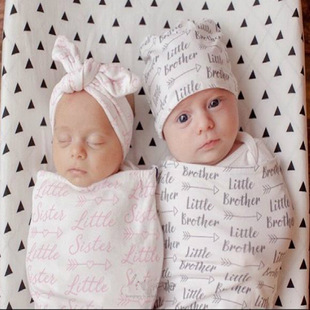 Cross-border Baby Sleeping Bag Hair Band Hat Set Cocoon-type Anti-startling Baby Sleeping Bag Neonatal Anti-kicking Sleeping Bag