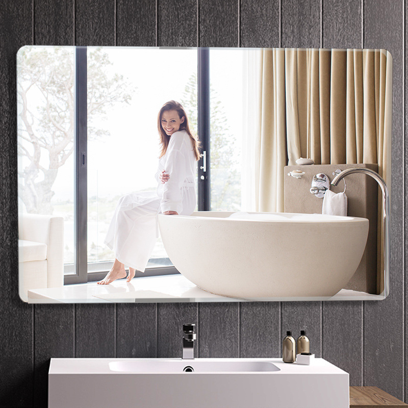 卫生间化妆镜梳妆镜酒店洗手间装饰镜 浴室镜子挂墙简约卫浴镜|ru
