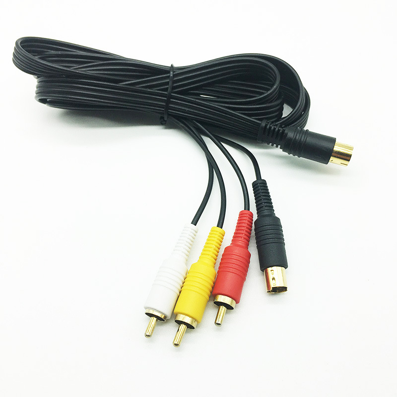 厂家直销1.8米镀金十针SEGA Saturn S AVcable 世嘉土星S端籽AV线