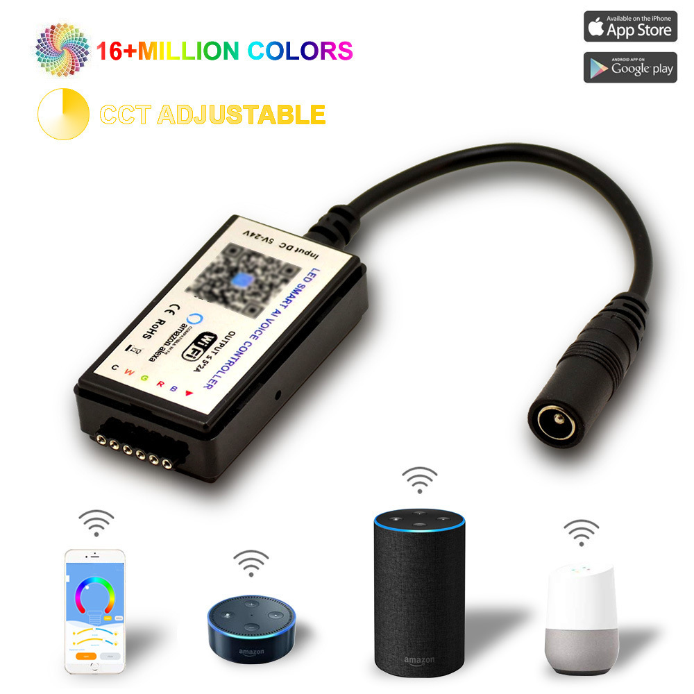 五合一WIFI智能控制器 wifi controller rgb+双色控制器 Alexa