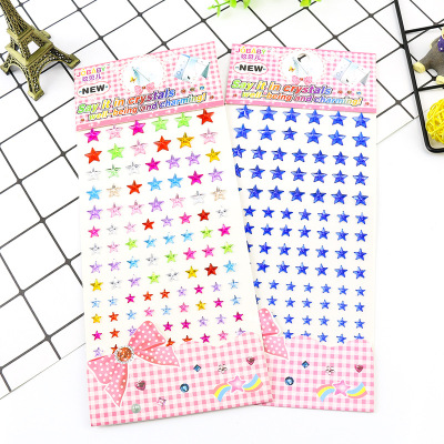 厂家直销单颗五角星水晶钻贴 手机钻贴装饰 亚克力汽车钻贴批发|ru