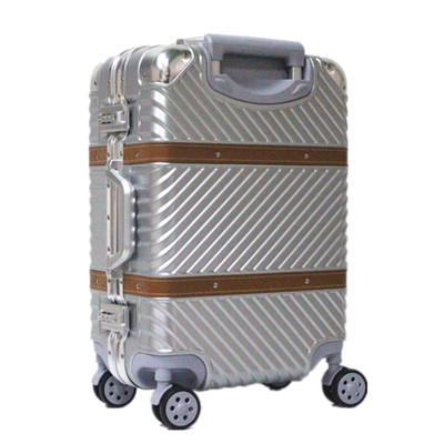 PC包角腰带拉杆箱 复古铝框商务旅行行李箱包厂家定制