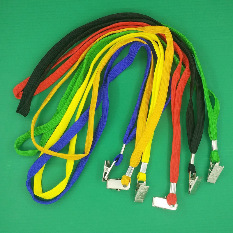 Permiso DE TRABAJO insignia cordón metal clip lanyard 1*45cm Comercio exterior exposición certificado cordón algodón grueso fábrica licencia cuerda al por mayor