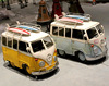 Retro bus, small transport, RV, realistic car model, jewelry, bread