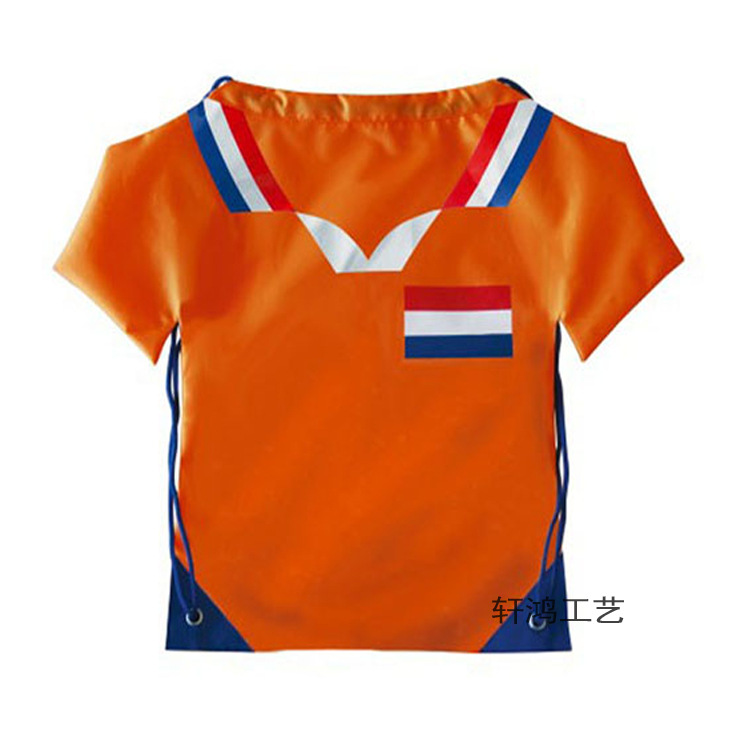 专业定制 尼龙T型抽绳束口袋 涤纶T恤拉绳背包袋 T恤收纳双肩背包