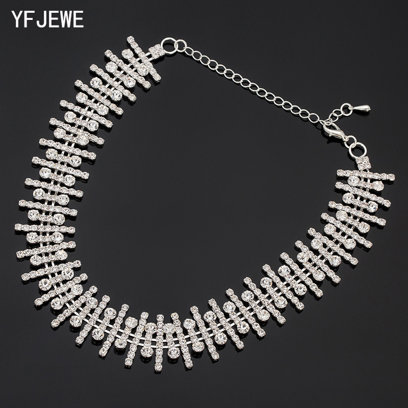 Simple Style Solid Color Metal Plating Inlay Artificial Crystal Rhinestones Women's Choker display picture 2