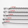 Trend accessory hip-hop style stainless steel with pigtail, necklace and bracelet, bag, chain, European style, simple and elegant design, wholesale