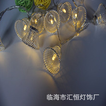 新款热销 LED创意装饰彩灯 圣诞节LED灯串 10灯铁艺铃铛电池灯