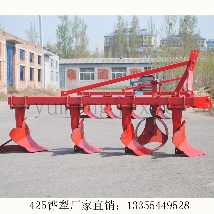 厂家供应1L-425铧式犁 50-70马力四轮拖拉机悬挂4铧犁 耕地大犁