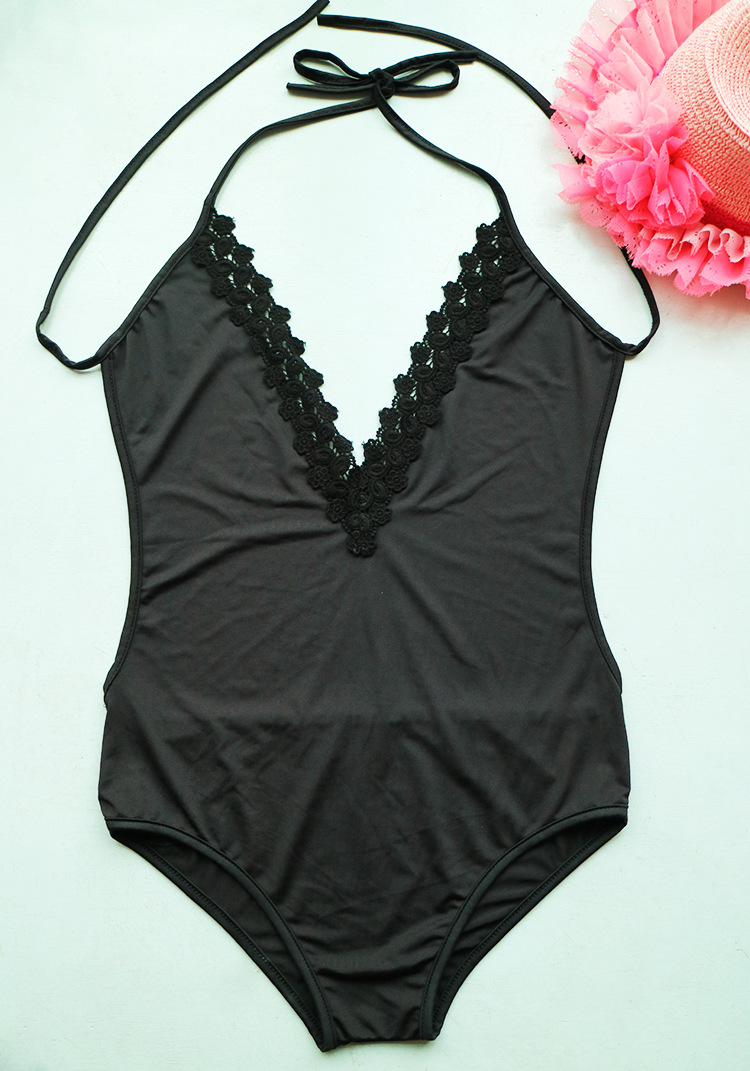 Lace Deep V One Piece Swimsuit Sexy Beachwear Comfortable Fit Stylish Design Perfect for Summer Vacations Wholesale
