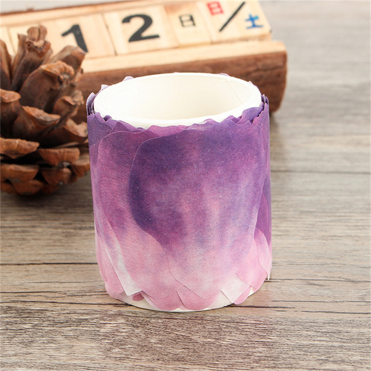 Pétalos de flor de cerezo y cinta de papel DIY envío gratuito diario creativo japonés pegatina diario cinta material decorativo al por mayor