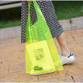 春夏透明PVC塑料袋  女装网红袋 服装网红 袋 购物透明包 果冻网