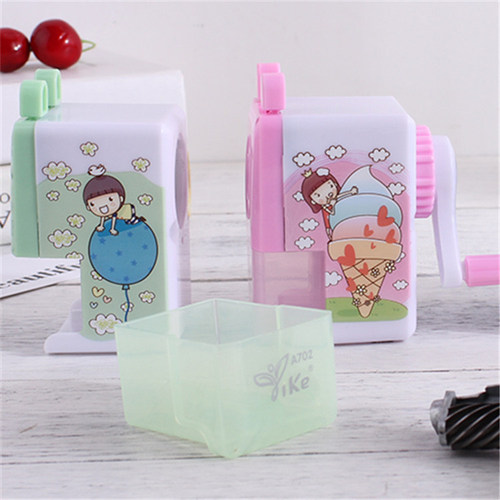 Wholesale New Hand Crank Pencil Sharpener Creative Cartoon Pencil Sharpener Student Stationery Supplies Children's Pencil Sharpener Pencil Knife