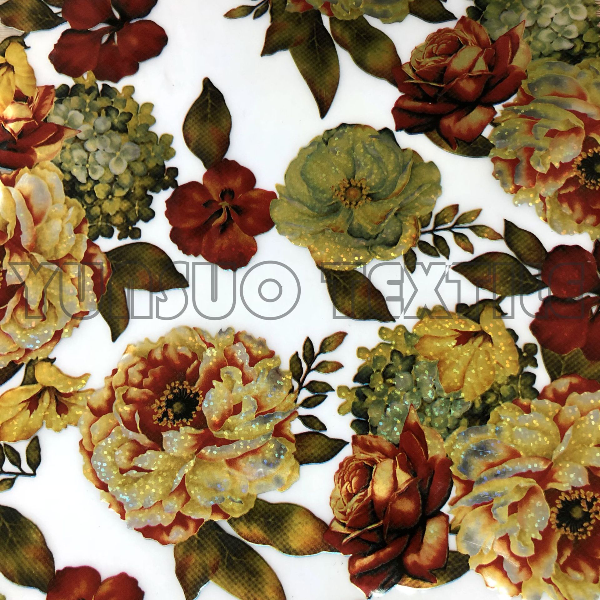 印花TPU 花朵图案 来图定制 欧洲环保