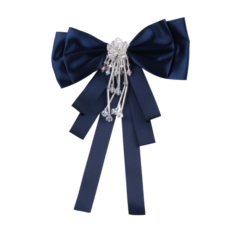 Alloy Korea Bows brooch(blue) NHJQ10054-blue