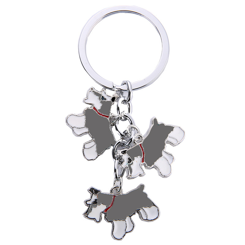25g Weight Slip-on Clasp Closure Type Keychain Classification 1 Piece Quantity Daily Occasion Zinc alloy Material Dog Pattern Unisex Gender Cute Style 1 Piece Cute Dog Zinc Alloy Unisex Slip-on Keychain 19