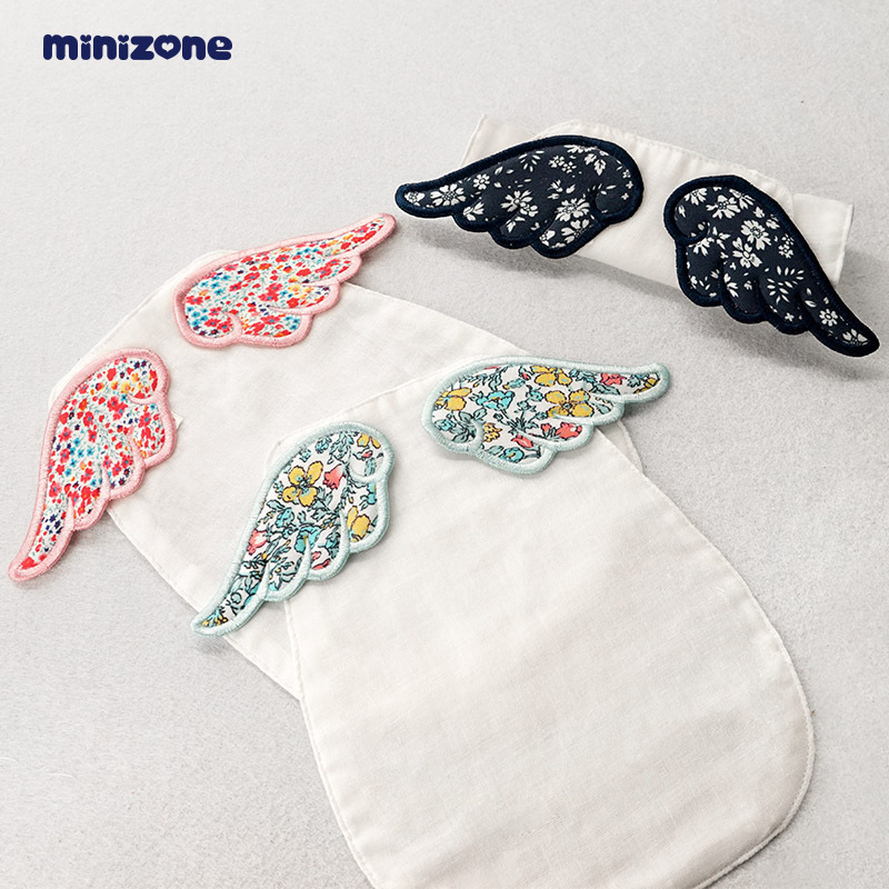 兒童天使翅膀吸汗巾 網紅嬰兒寶寶吸汗小毛巾四層紗布墊背巾