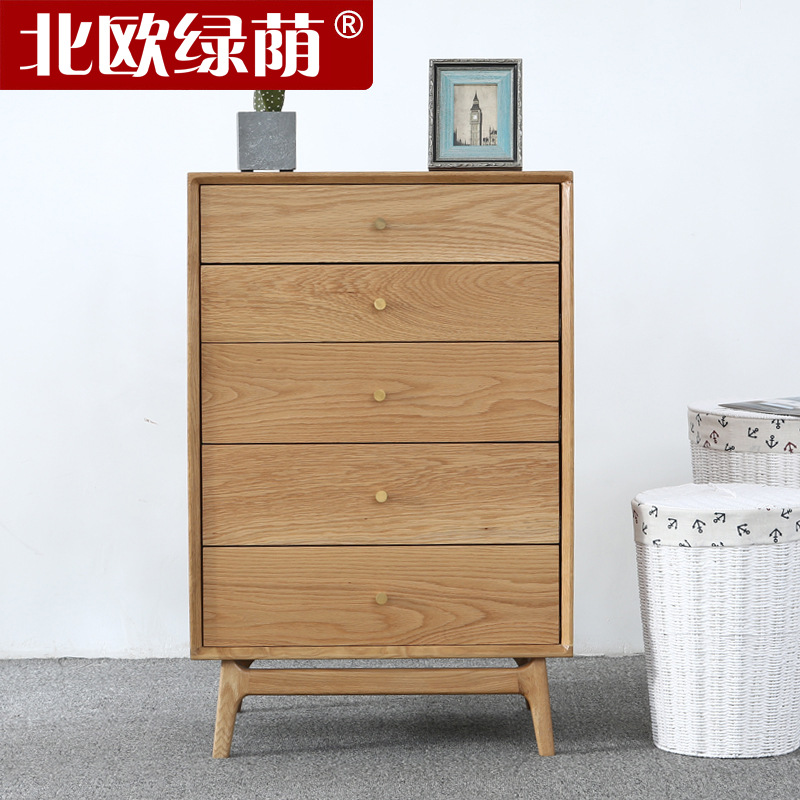 厂家直销白橡木五斗柜木蜡油系列纯实木储物斗柜卧室家具来自上海|ru