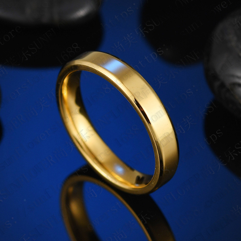 Simple Style Geometric Stainless Steel Plating Rings 1 Piece