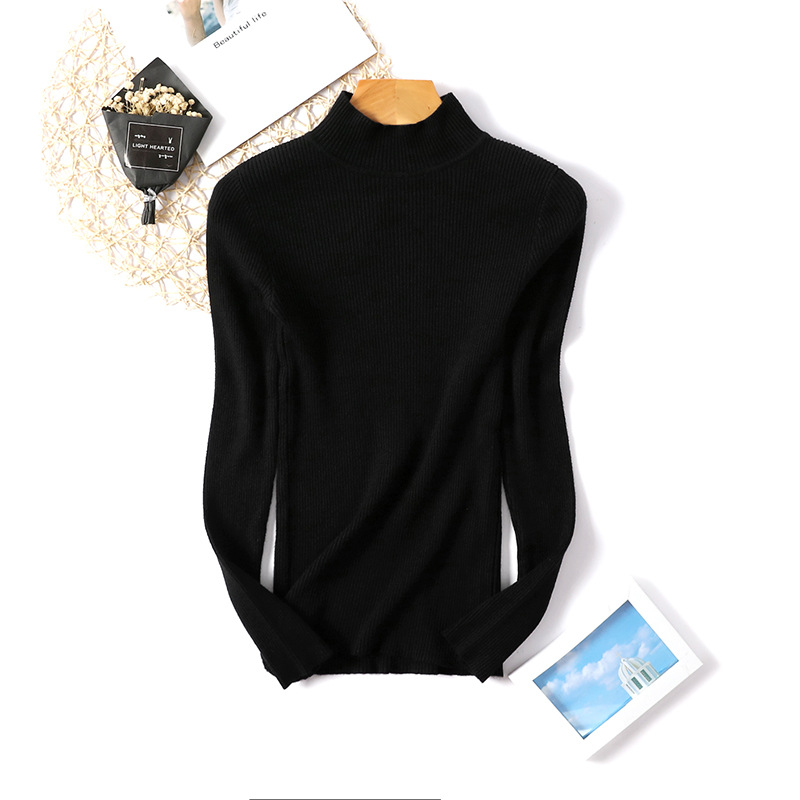 Women's Knitwear Long Sleeve Sweaters & Cardigans Rib-knit Simple Style Solid Color display picture 1