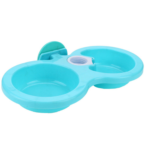 Wholesale Candy Color Suspension Pet Bowl Water Food Dual Purpose Double Bowl Dog Bowl Automatic Waterer Cat Food Bowl Rice Bowl