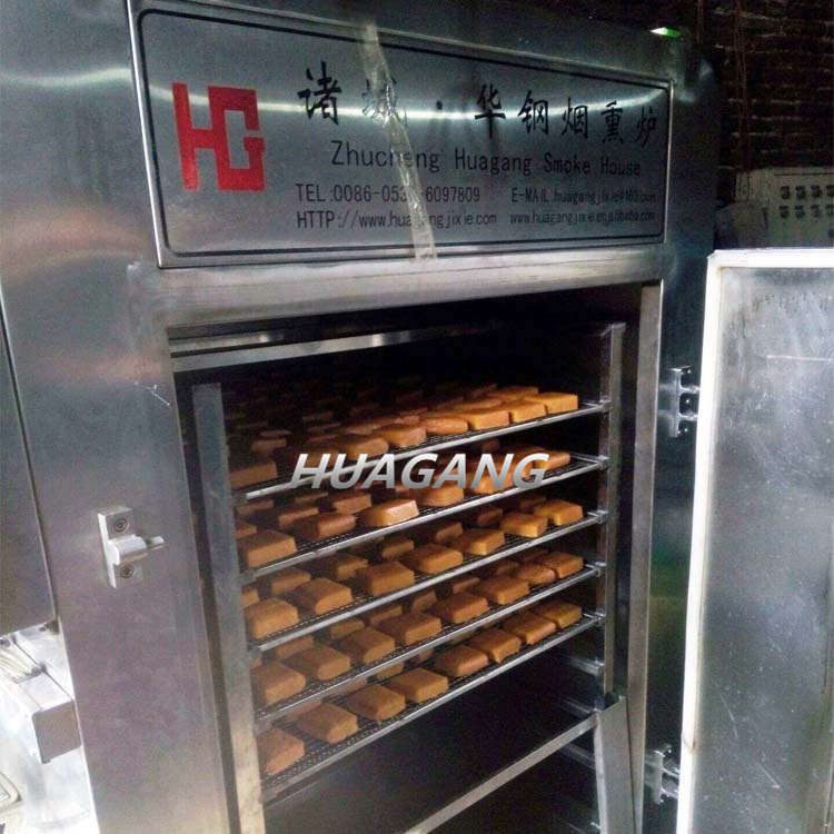 贵州遵义烟熏豆腐干设备 华钢牌YX-150烟熏炉型号价格多少钱