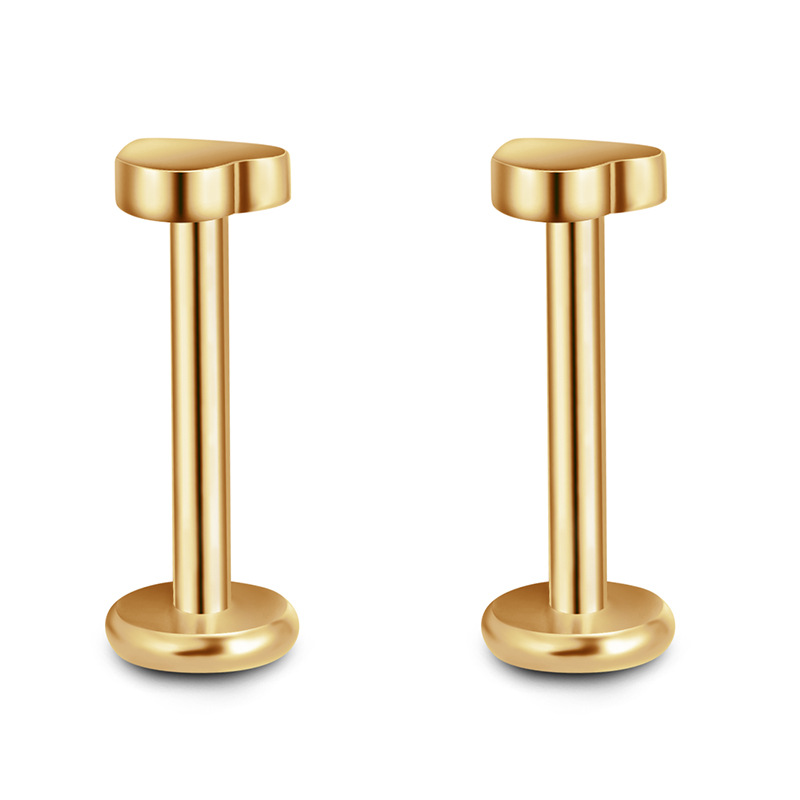 Pointed labret stud close-up product detail