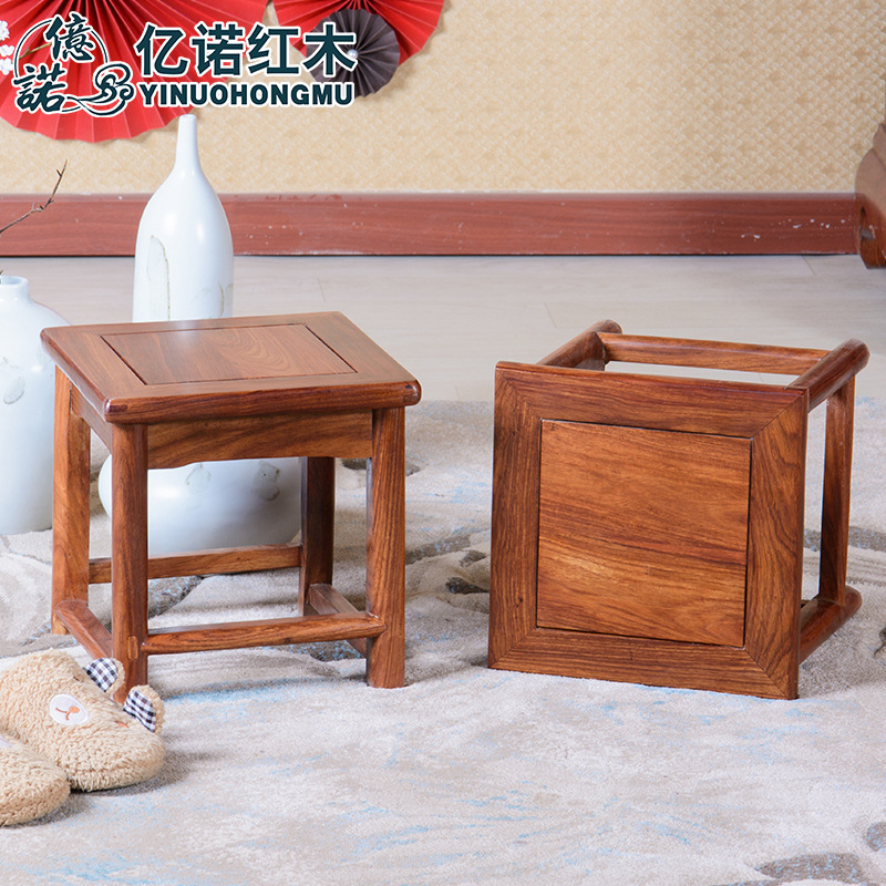 Inno Rosewood Small Stool Manufactor wholesale Hedgehog red sandalwood children Shoe changing stool Chinese style solid wood Fangdeng Low stool