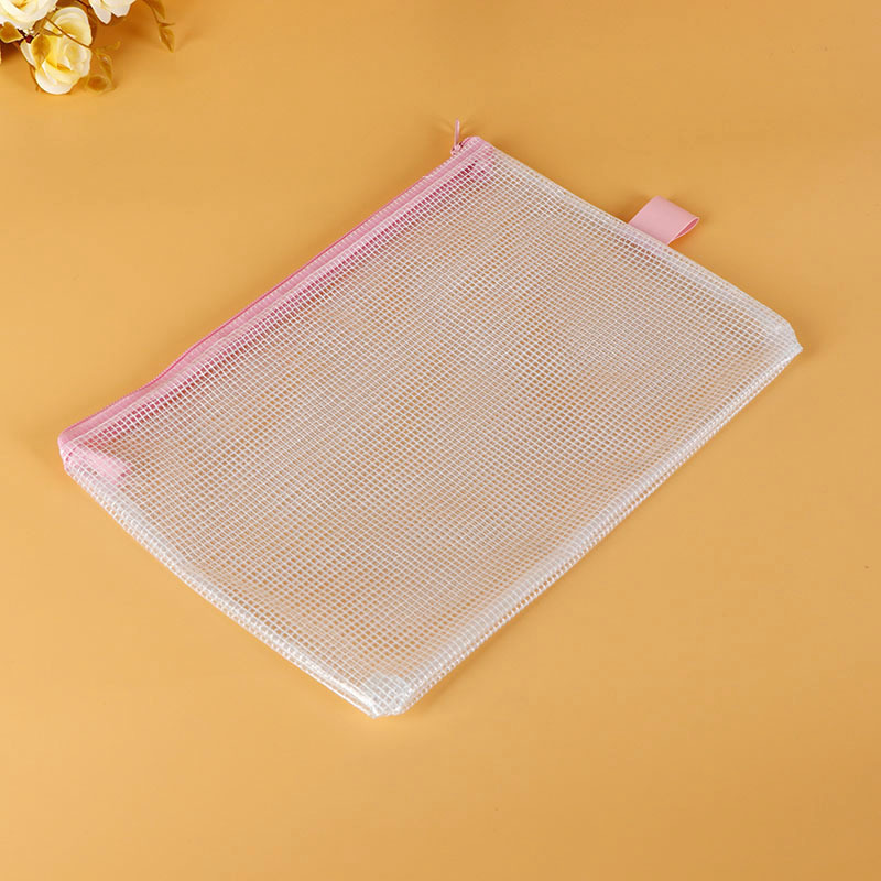 大小笔袋考试笔袋网格袋透明网状收纳袋拉链袋笔袋logo