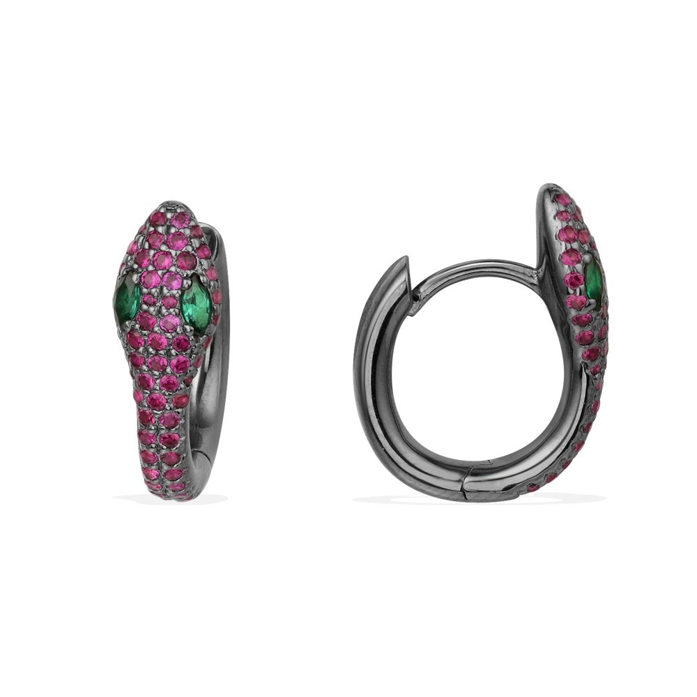 15g Weight Earrings Classification Housewarming, Anniversary, Business, Wedding, Travel, Birthday, Festival Occasion Copper Material Women'S Gender Plating Design Fashion Style Green, Gold, Silver Color New Snake-shaped Earrings With Delicate Zircon Earrings 8