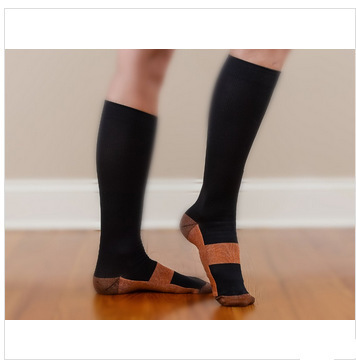 Copper Fiber Compression Socks Full Nylon Compression Sports Socks Miracle Socks