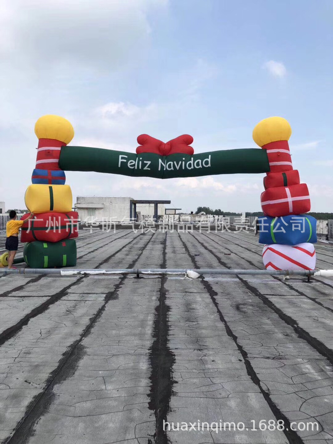 厂家批发圣诞节装饰充气拱门 各种造型充气门 免费设计