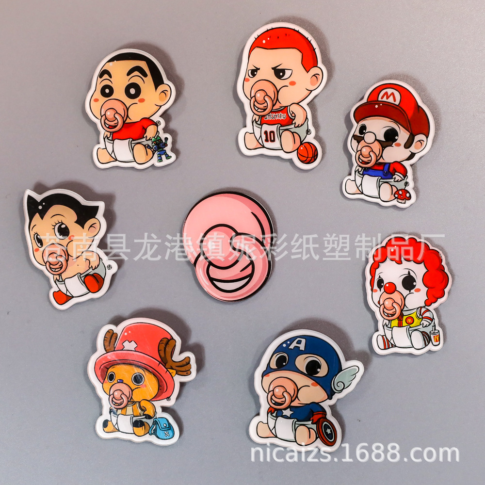factory lovely Cartoon Meng things nipple Crayon Shin Chan Refrigerator sticker Message boards Magnetic stickers originality Home Furnishing decorate