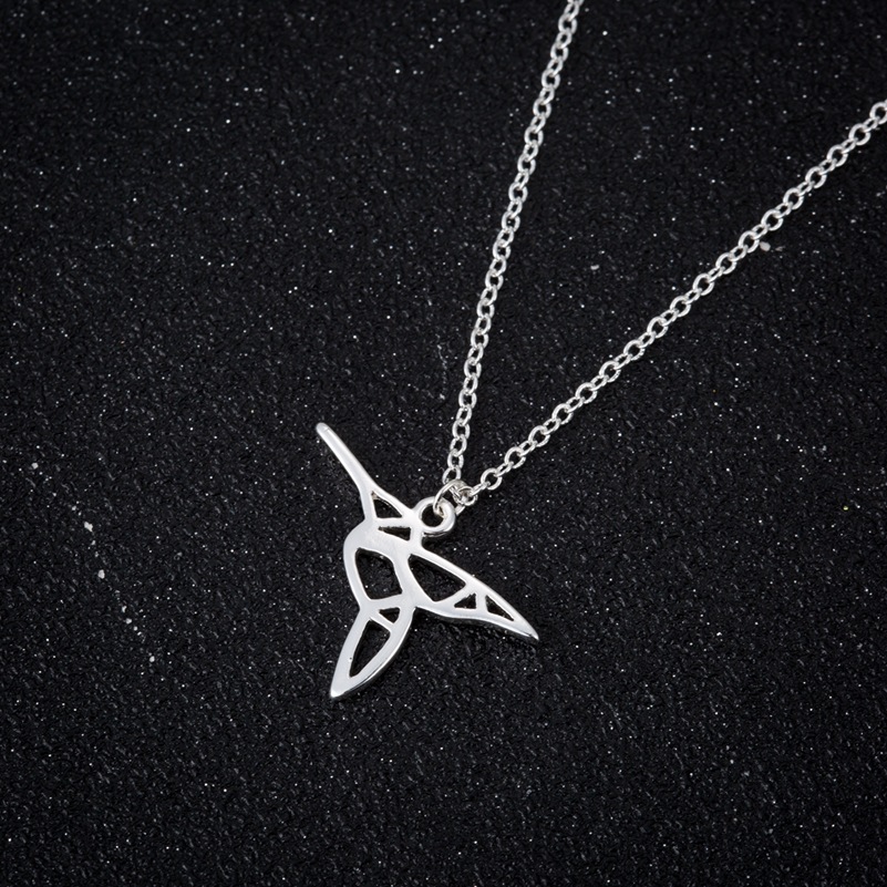 Cute Hollow Bird Necklace Eco-Plating Gold Silver Woodpecker Pendant Necklace