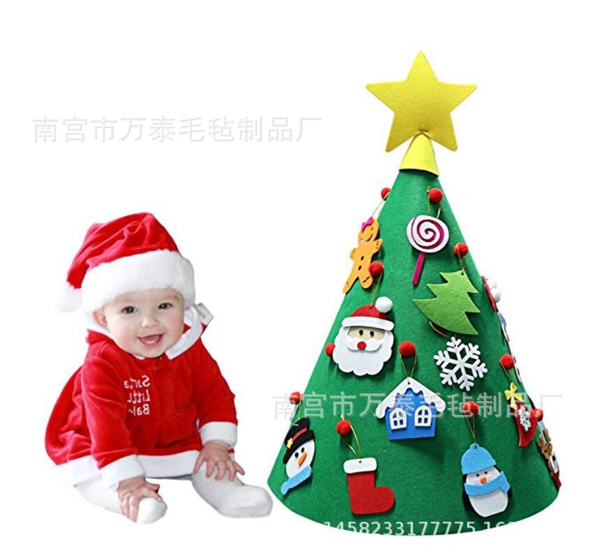 【毛毡圣诞树】新款现货手工圣诞节装饰立体diy无纺布毛毡圣诞树