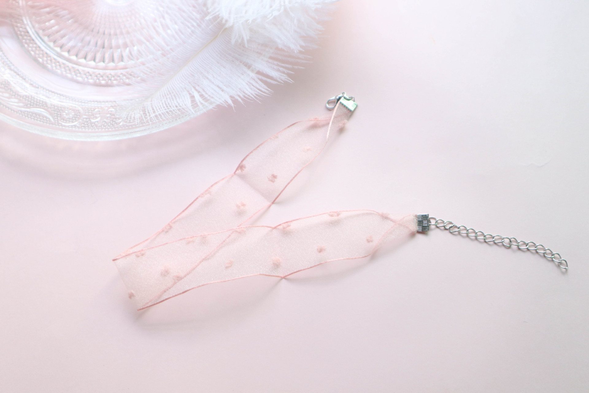 74K405-粉色点薄纱