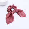 Cross -border solid color hair circle satin cloth art plain ribbon large intestine hair ring sweet disk hair circles milano