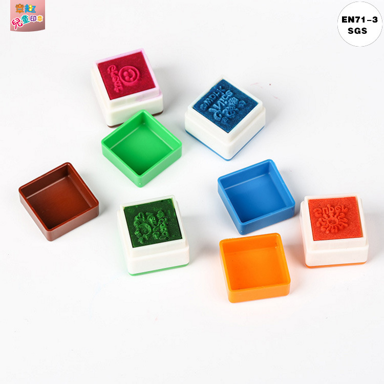 Fábrica al por mayor Mahjong cuadrado juguete sello plástico niños recompensa claro sello suministros