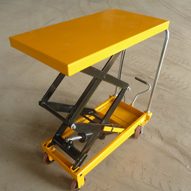 双剪式手动液压平台车  脚踏式平台车 模具专用搬运车