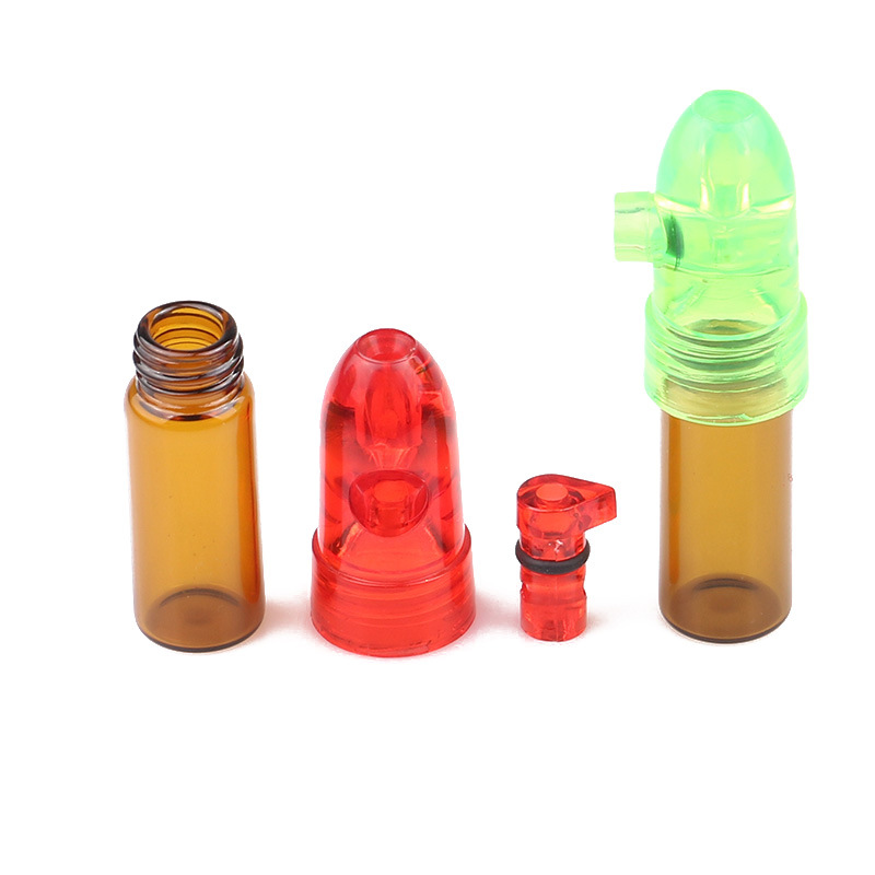 2019 Premium Aqcrylic Plastic Snuff Powder Dispenser Snorter Bullet