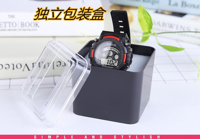 创意运动型盒装LED手表 新款男女学生电子手表 时尚儿童电子手表