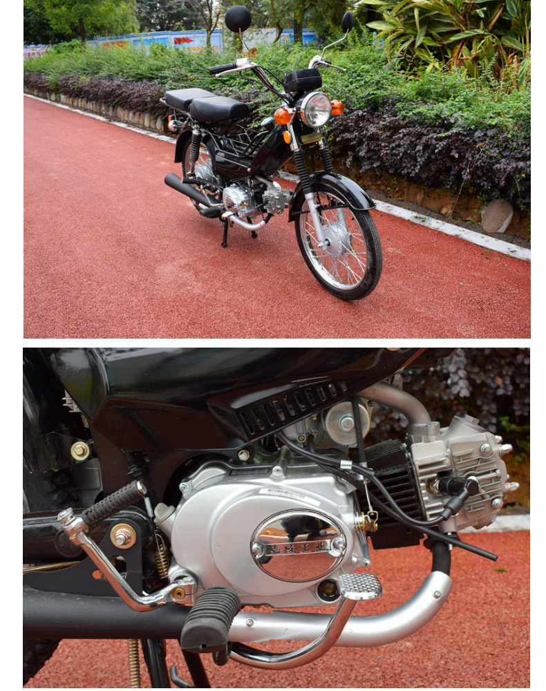 The Entire Vehicle Is a Brand New Jialing 70 Two-Wheel Curved Beam Lightweight Fuel-Saving Moped Fuel Chongqing Engine Motorcycle